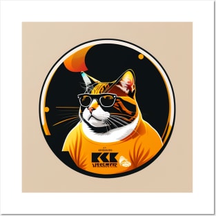 Cute Cat wearing sunglasses for cat lover Posters and Art